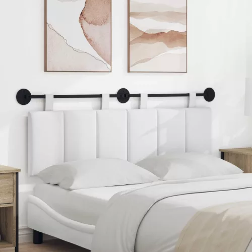  Fali Fejtámla Falra szerelhető Fehér 150 x 55 x 5 cm szövet