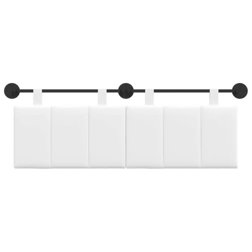  Fali Fejtámla Falra szerelhető Fehér 150 x 55 x 5 cm szövet