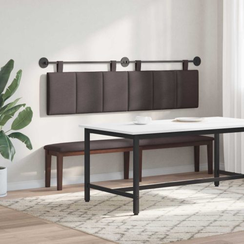  Fali Fejtámla Csíkos Sötét Barna 170 x 55 x 5 cm szövet