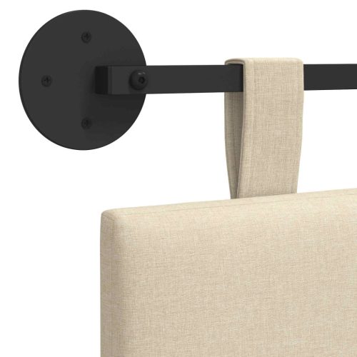  Fali Fejtámla Falra szerelhető Krém 210 x 55 x 5 cm szövet