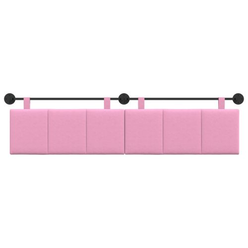  Fali Fejtámla Falra szerelhető Rózsaszín 210 x 55 x 5 cm szövet