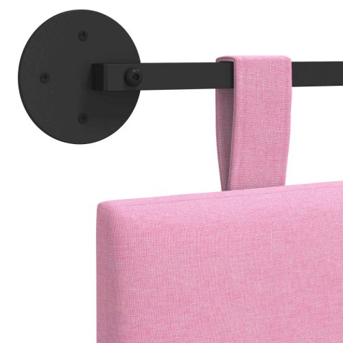  Fali Fejtámla Falra szerelhető Rózsaszín 210 x 55 x 5 cm szövet