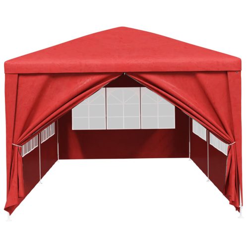  Partysátor Piros 600 x 300 x 255 cm PE és acél