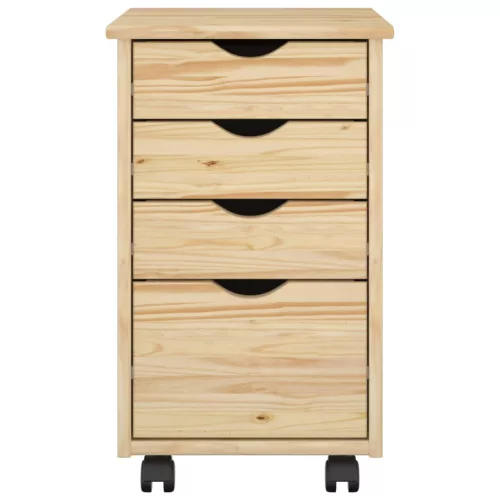  Görgős szekrény kerékkel Barna 34 x 39 x 56 cm Tömör fenyő