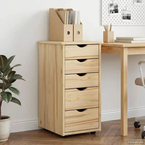  Cabinet Barna 34 x 39 x 61,5 cm Tömör fenyőfa