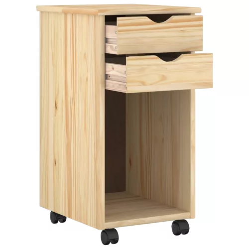  Görgős szekrény kerékkel Barna 34 x 39 x 65,5 cm Tömör fenyő