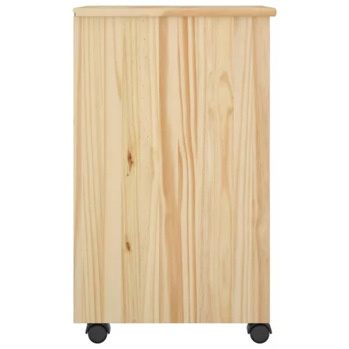  Görgős szekrény kerékkel Barna 34 x 39 x 65,5 cm Tömör fenyő