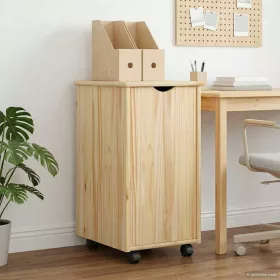    Görgős szekrény kerékkel Barna 34 x 39 x 65,5 cm Tömör fenyőfa