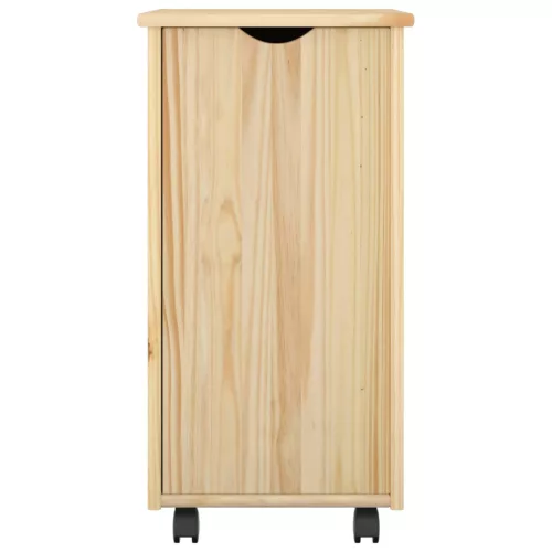  Görgős szekrény kerékkel Barna 34 x 39 x 65,5 cm Tömör fenyőfa