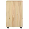  Görgős szekrény kerékkel Barna 34 x 39 x 65,5 cm Tömör fenyőfa