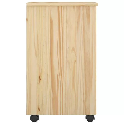  Görgős szekrény kerékkel Barna 34 x 39 x 65,5 cm Tömör fenyőfa