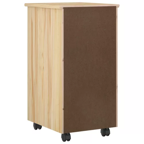  Görgős szekrény kerékkel Barna 34 x 39 x 65,5 cm Tömör fenyőfa