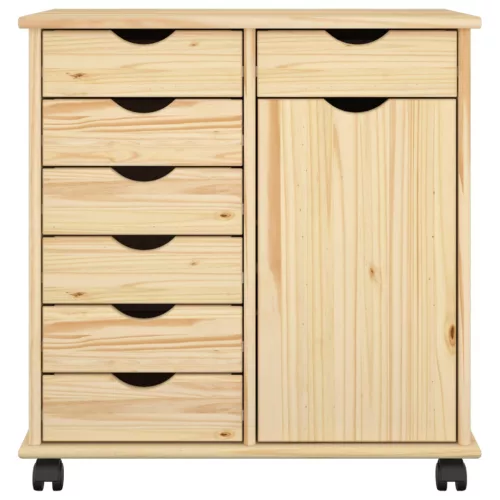  Görgős szekrény Barna 63,5 x 39 x 65,5 cm Tömör fenyőfa