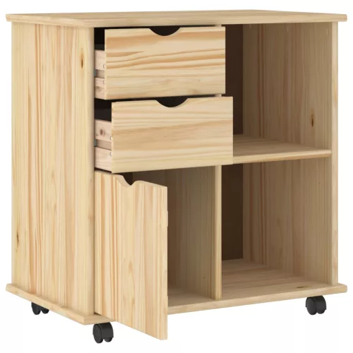  Görgős szekrény Barna 63,5 x 39 x 65,5 cm Tömör fenyőfa