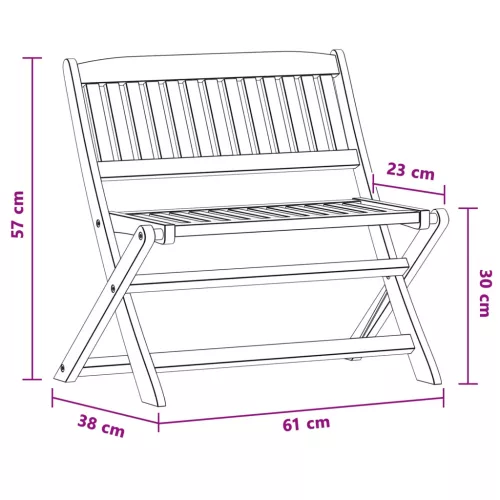  Gyerek pad Barna 61 x 38 x 57 cm Tömör Eukaliptusz Fa