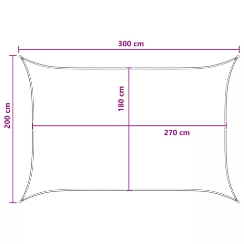  Napernyő Vászon Antracit és Fehér 2 x 3 m HDPE