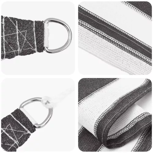  Napernyő Vászon Antracit és Fehér 2,5 x 5 m HDPE