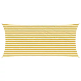  Napernyő Vászon Sárga és Fehér 2 x 4,5 m HDPE