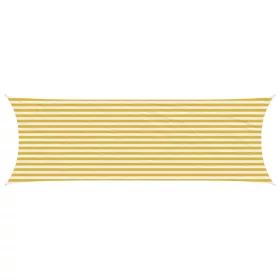  Napernyő Vászon Sárga és Fehér 2 x 6 m HDPE