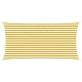  Napernyő Vászon Sárga és Fehér 2,5 x 5 m HDPE