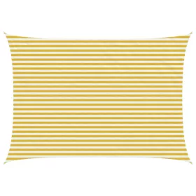  Napernyő Vászon Sárga és Fehér 3 x 6 m HDPE
