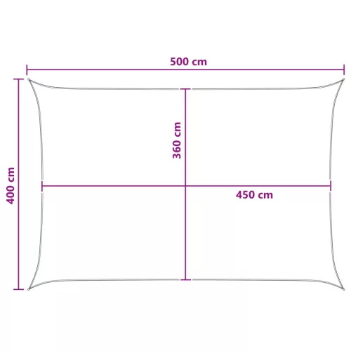  Napernyő Vászon Sárga és Fehér 4 x 5 m HDPE