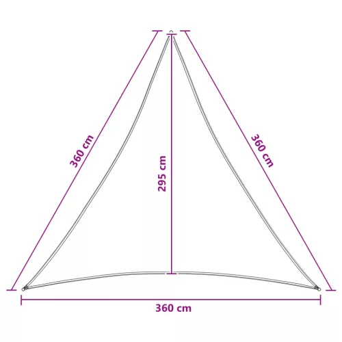  Napernyő Vászon 3,6 x 3,6 x 3,6 m HDPE
