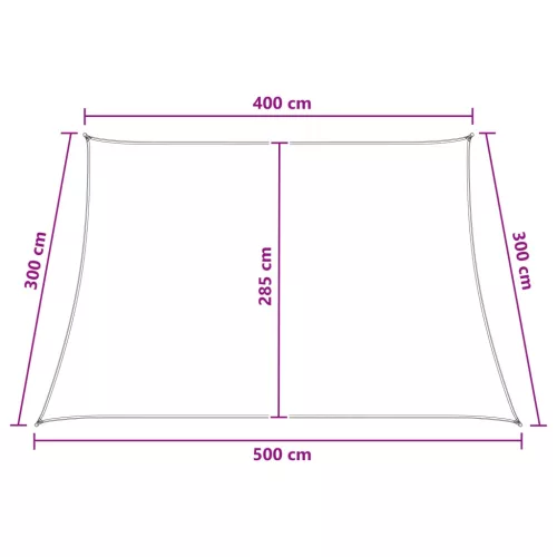  Napernyő Vászon Sárga és Fehér 4 / 5 x 3 m HDPE