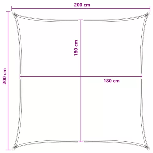  Napernyő Vászon Kék és Fehér 2 x 2 m HDPE