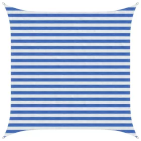  Napernyő Vászon Kék és Fehér 2,5 x 2,5 m HDPE