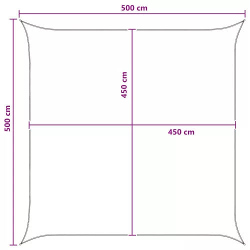  Napernyő Vászon Kék és Fehér 5 x 5 m HDPE