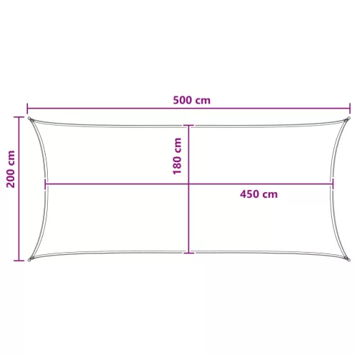  Napernyő Vászon Kék és Fehér 2 x 5 m HDPE