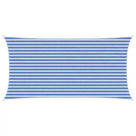  Napernyő Vászon Kék és Fehér 2,5 x 6 m HDPE