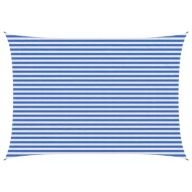  Napernyő Vászon Kék és Fehér 3,5 x 5 m HDPE