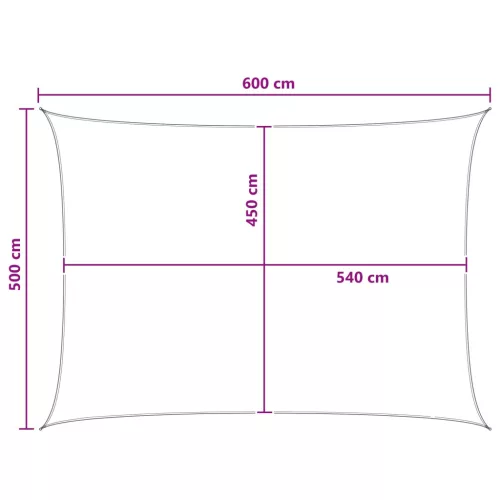  Napernyő Vászon Kék és Fehér 5 x 6 m HDPE
