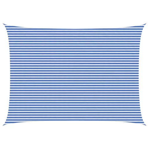  Napernyő Vászon Kék és Fehér 5 x 8 m HDPE