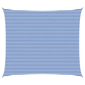 Napernyő Vászon Kék és Fehér 6 x 8 m HDPE