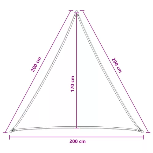  Napernyő Vászon Kék és Fehér 2 x 2 x 2 m HDPE