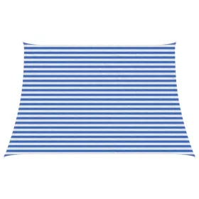  Napernyő Vászon Kék és Fehér 3 / 4 x 3 m HDPE