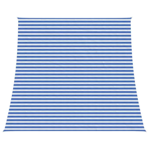  Napernyő Vászon Kék és Fehér 4 / 5 x 4 m HDPE