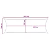  Napernyő Vászon Világosszürke és fehér 2 x 6 m HDPE