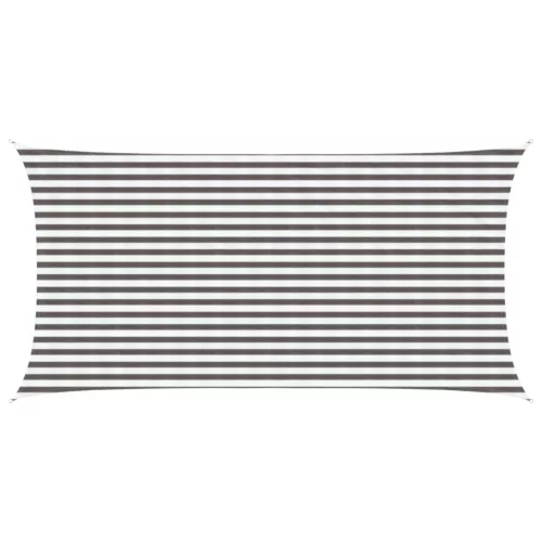  Napernyő Vászon Világosszürke és fehér 2,5 x 4,5 m HDPE