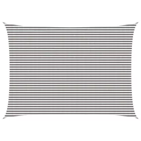  Napernyő Vászon Világosszürke és fehér 5 x 8 m HDPE