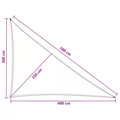  Napernyő Vászon Világosszürke és fehér 3 x 4 x 5 m HDPE
