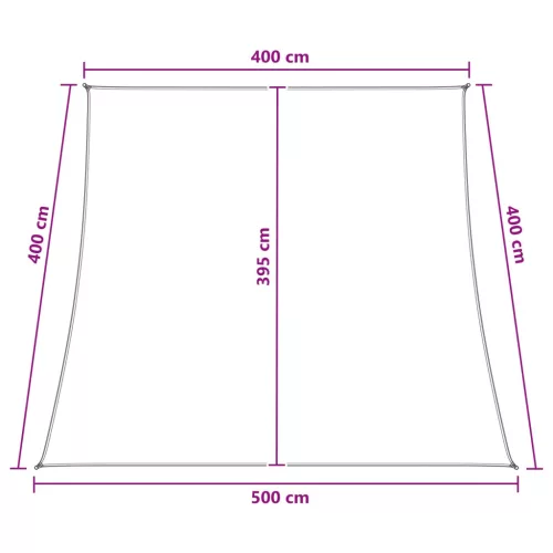  Napernyő Vászon Világosszürke és fehér 4 / 5 x 4 m HDPE