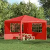  Parti sátor oldalfal 2 pcs 300 x 195 cm Piros PE és acél
