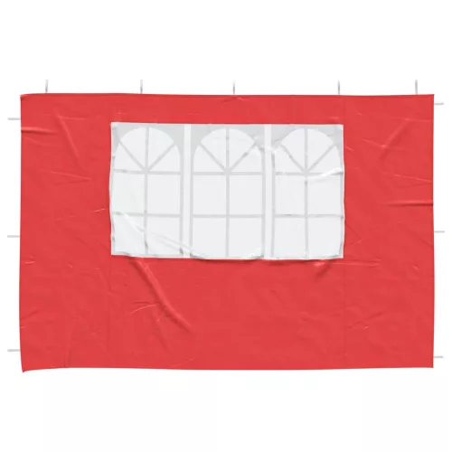  Parti sátor oldalfal 2 pcs 300 x 195 cm Piros PE és acél