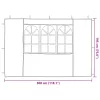  Parti sátor oldalfal 2 pcs 300 x 195 cm Piros PE és acél