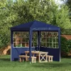  Parti sátor oldalfal 2 pcs 200 x 195 cm Kék PE és acél