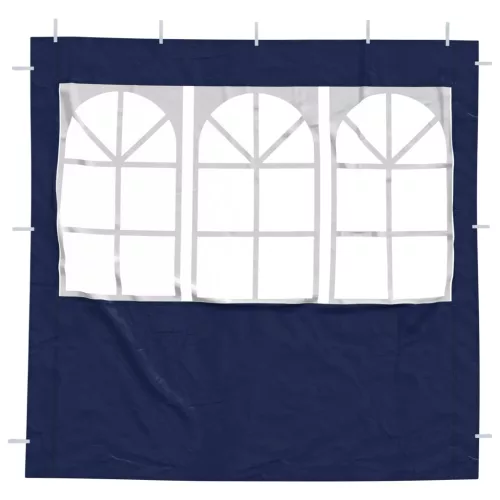  Parti sátor oldalfal 2 pcs 200 x 195 cm Kék PE és acél